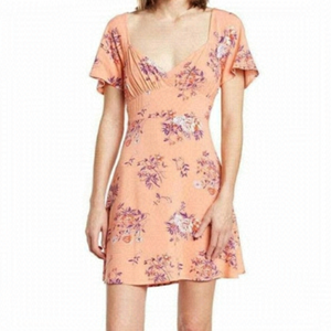 NWT Abound V neck short sleeve Fit and flare Floral Dress